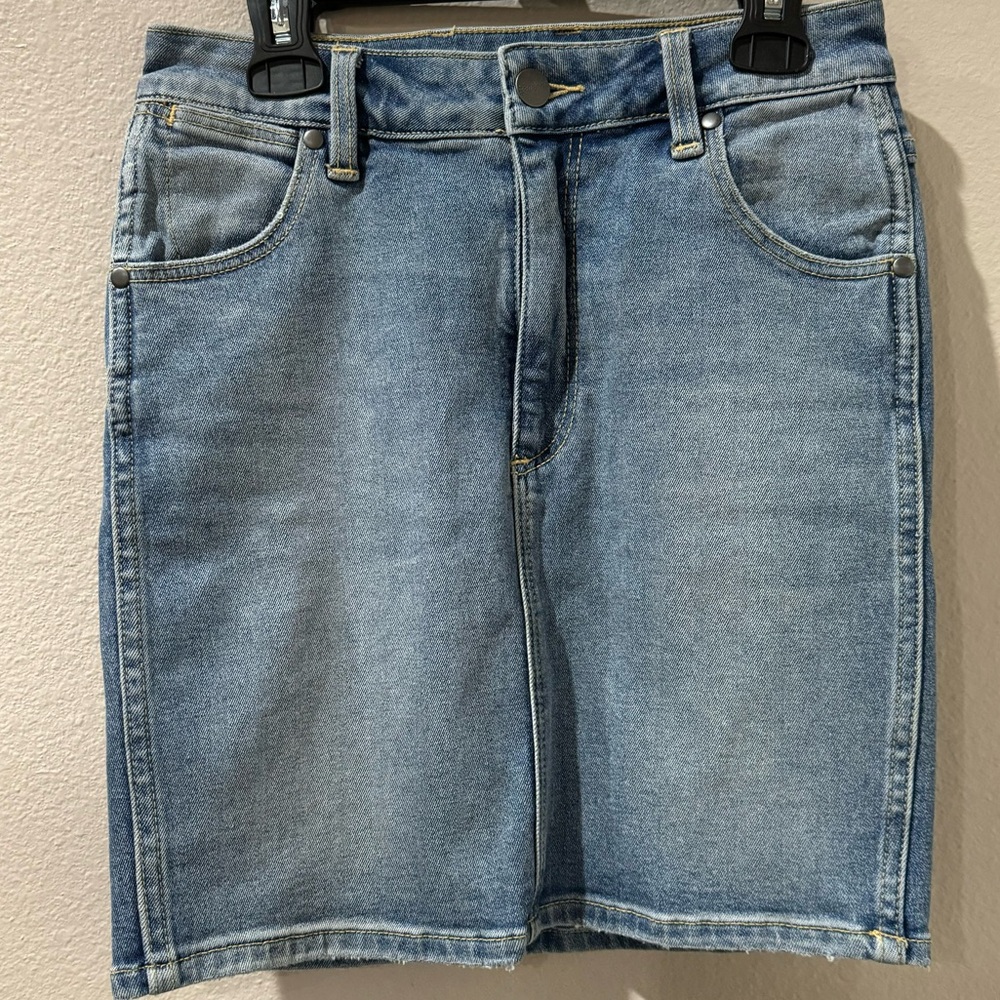 Wrangler Blue Denim Maxi Skirt